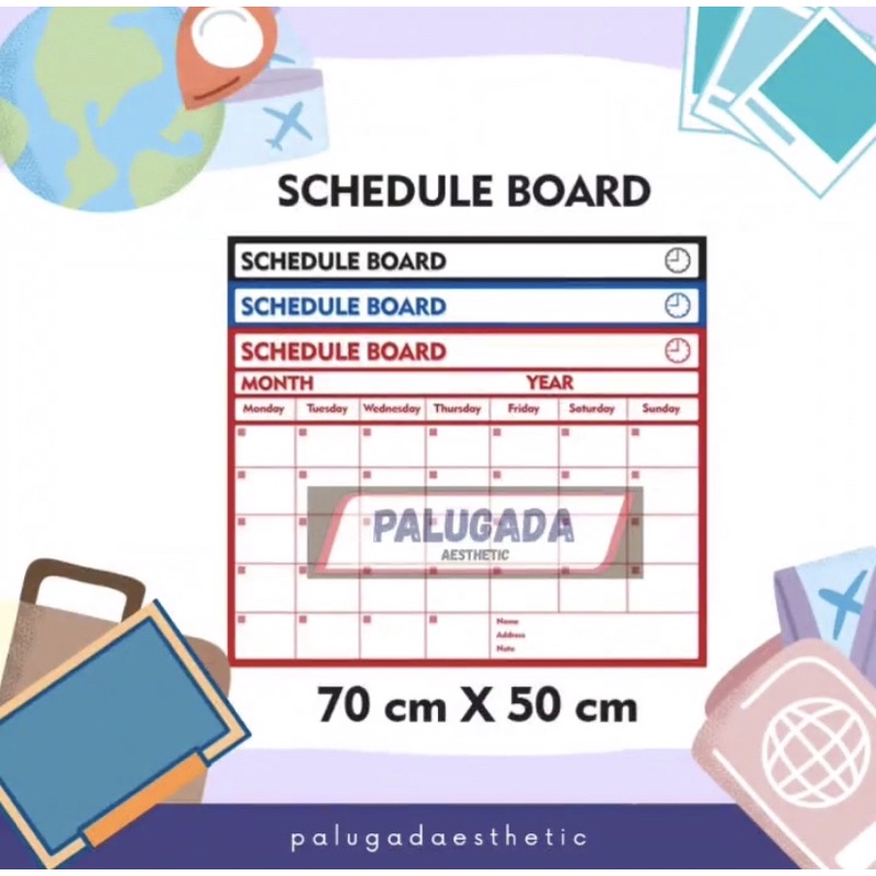 

[SAMARINDA] SCHEDULE BOARD/ PAPAN TULIS PORTABLE/ PAPAN TULIS