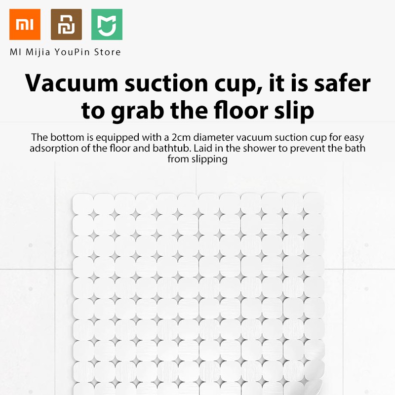 (ORI) Xiaomi Keset Dapur Kamar Mandi Premium Anti-slip - Xiaomi Mijia Qualitell  Size S - White