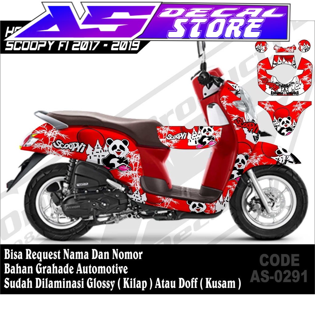 0291 DECALS STIKER FULLBODY CUSTOM MOTOR SCOOPY 2017-2019