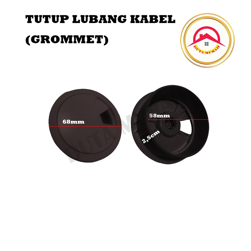 Tutup Lubang Kabel Grommet Plastik (1 pcs)