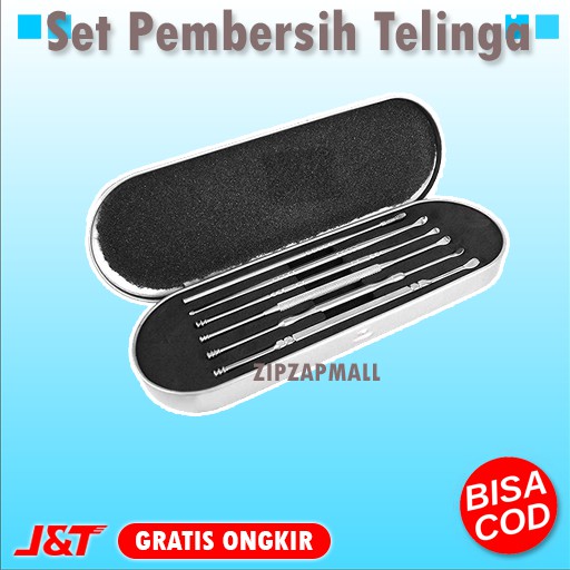 Alat Pembersih Telinga Anak Dewasa / Set Pembersih Telinga Korek Kuping 6 PCS Murah Original