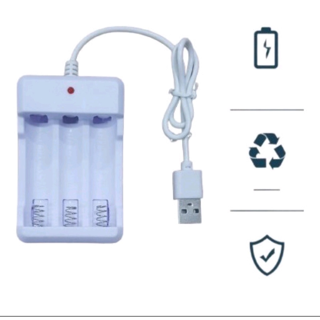 REAL INPUT DC 5v charger Baterai AA AAA / A2 A3 USB Power 100% original bergaransi