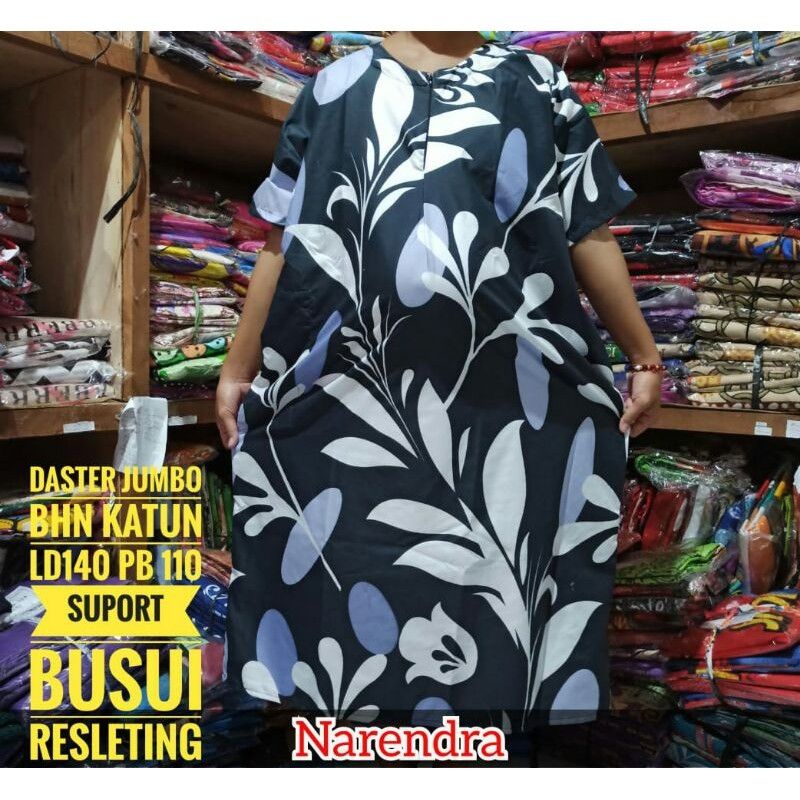 DASTER JUMBO LD140 MURAH BUSUI RESLETING BAHAN KATUN /DRESS BIG SIZE DRESS JUMBO XXXL