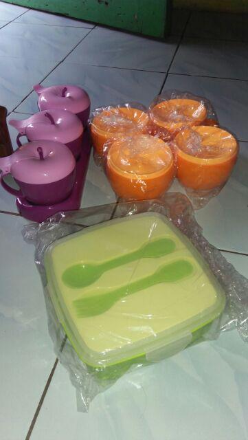 Tempat Bumbu 3 Tabung + Tray Model Apel