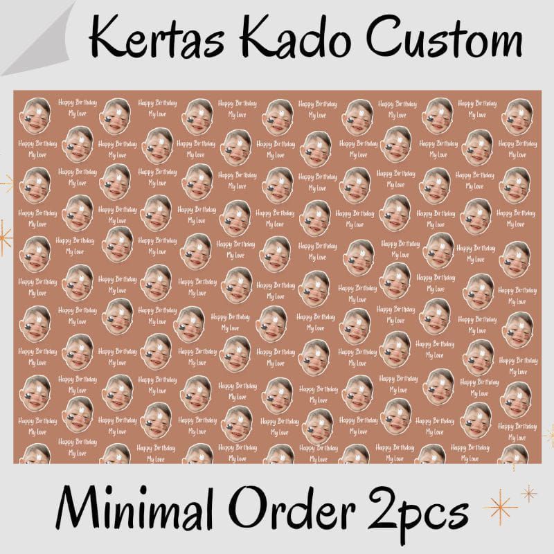 

(TERMURAH) KERTAS KADO CUSTOM, KERTAS KADO GAMBAR BEBAS, KERTAS KADO GROSIR