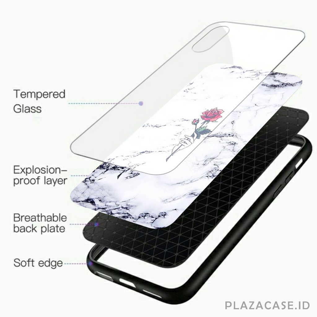 [K05]Soft Case Glass Marble Xiaomi Redmi 3 4a 4x 6a 7a 8a 6 7 8 Note 4 4x 5a 6 7 s2 mi a2 mi a2 lite