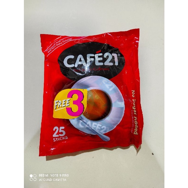 Cafe 21/Kopi 21 Instant Coffee Mix No Sugar Added 2in1