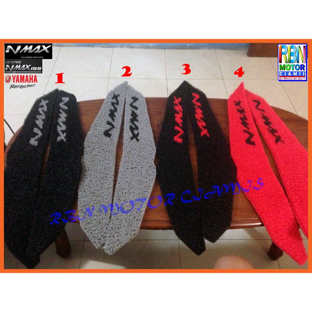 Karpet Motor NMAX 155 (Costum Tulisan) / Aksesoris Motor NMAX 155 / NMAX 2020 / NMAX 2021 / NMAX TUR