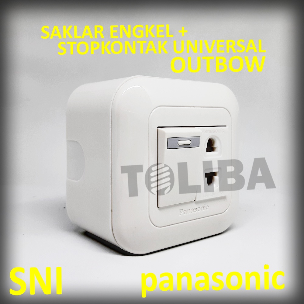 saklar engkel + stop kontak universal outbow ob panasonic sni / engkel stop panasonic saklar tempel tembok stopkontak panasonic