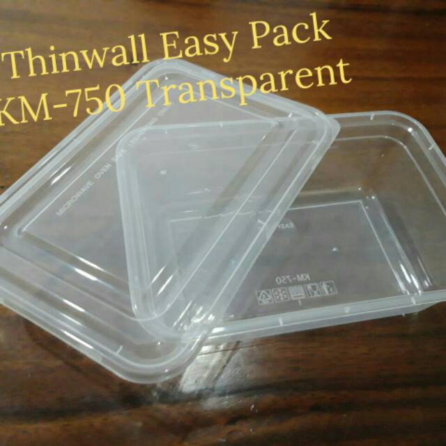 Kotak Makan Plastik KM 750 ml / Thin Wall 750 ml / Food Container