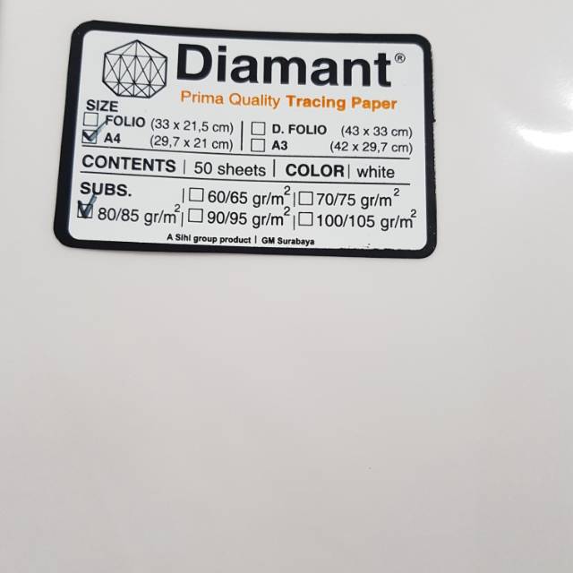 

Kertas Kalkir A4 80 Gram Diamant Isi 50 Lembar