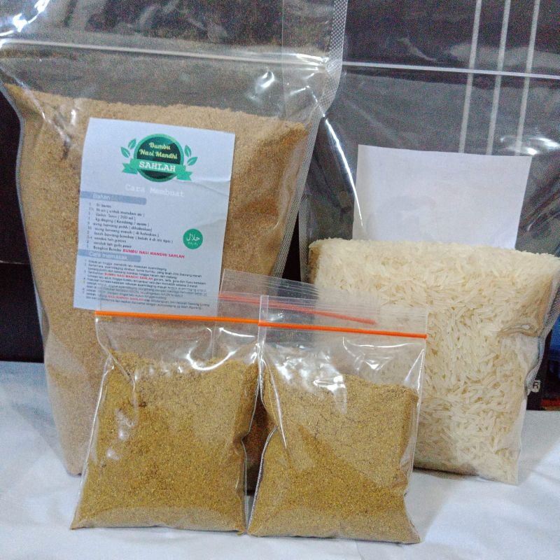 

Paket Nasi mandhi 1 kg beras basmati Arab + bumbu mandhi