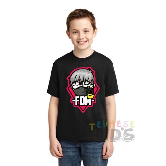 Kaos Baju anak Fdw Efdewe Gamers Youtube Baju Distro Pria Wanita Cotton Sablon DTF/edisi