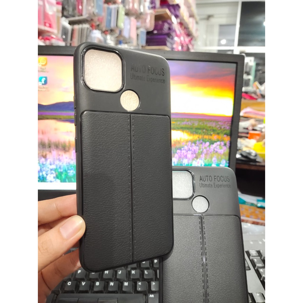 AutoFokus Realme C12 6.5 inchi Leather Soft Case AUTOFOCUS Realme C12 Motif Kulit Jeruk