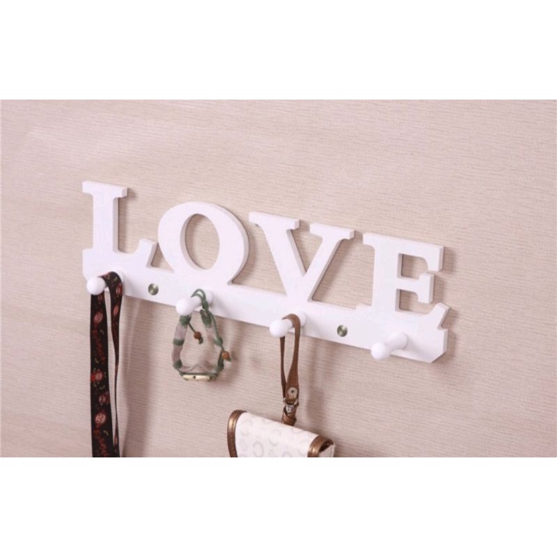 US162 Hiasan Rak Dinding Vintage motif LOVE By Toko Haji Usman