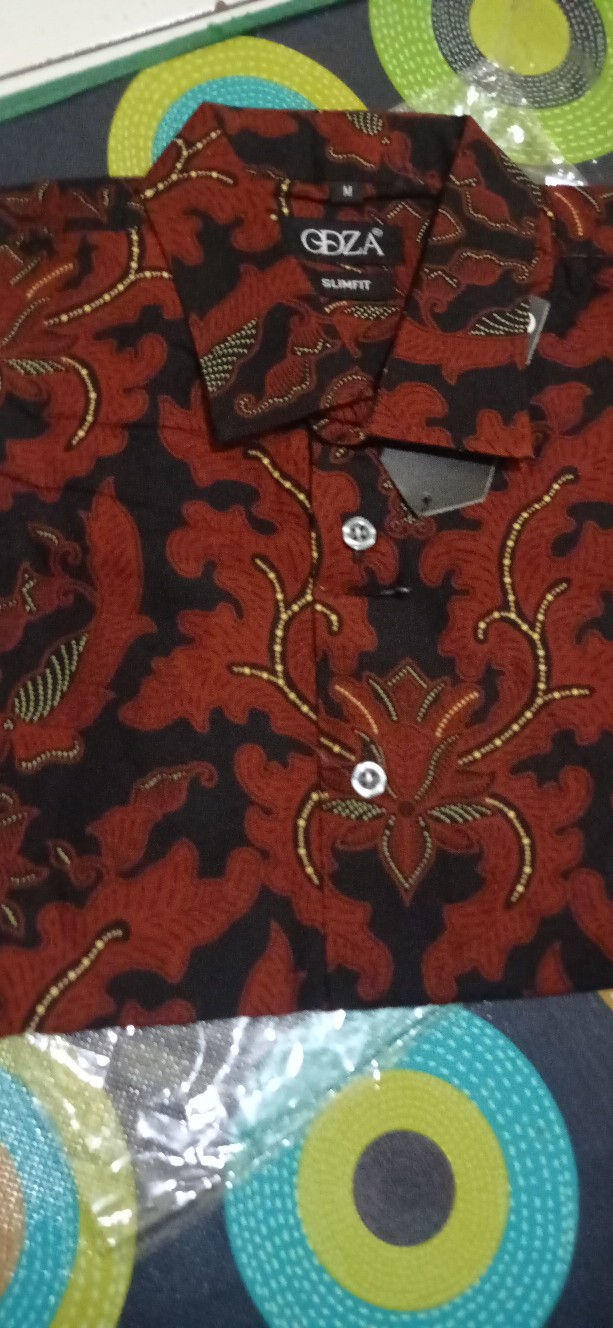 Odza Classic Batik Lengan Pendek Slim Fit Modern Sogan Solo Asli Distro Fashion