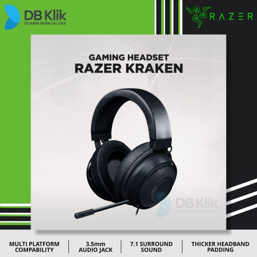 Headset Gaming RAZER Kraken Multi Platform Wired (7.1 Surround Sound)