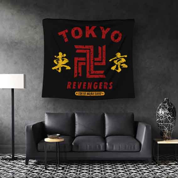 Bendera Str Anime Manga Tokyo Revengers Tokyo Manji Gang Flag Poster Kain