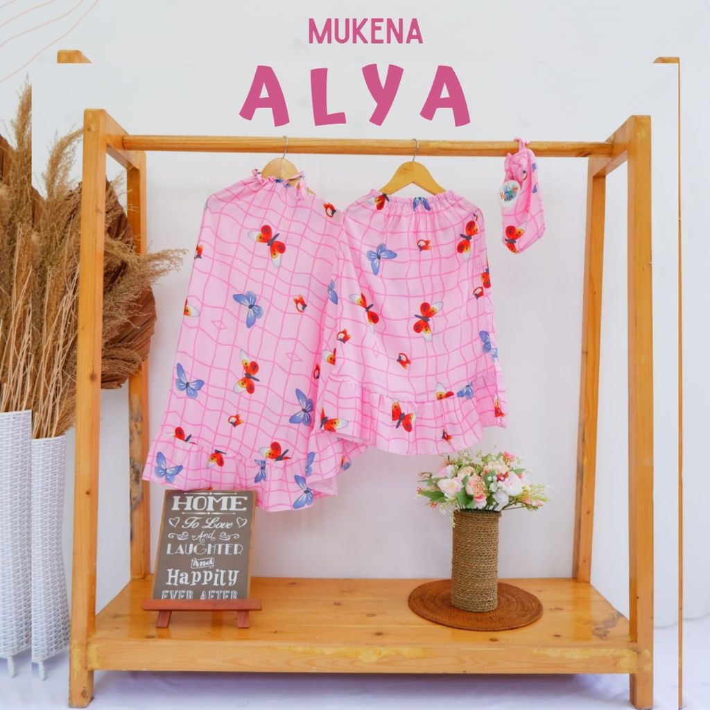 2-5 TH MUKENA ANAK ALYA MUKENA ANAK PEREMPUAN MUKENA RAYON ANAK FREE TAS by Bobo Kids