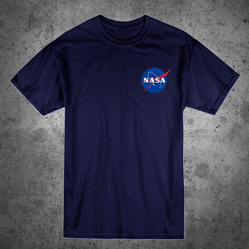 KAOS DISTRO pria LOGO&quot;NASA&quot;t-shirt distro cotton combed 30s