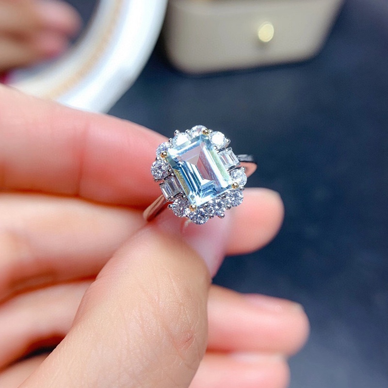 Cincin Pernikahan Mewah Bentuk Kotak Bahan Karbon Warna Pinkkuningputih Untuk Wanita