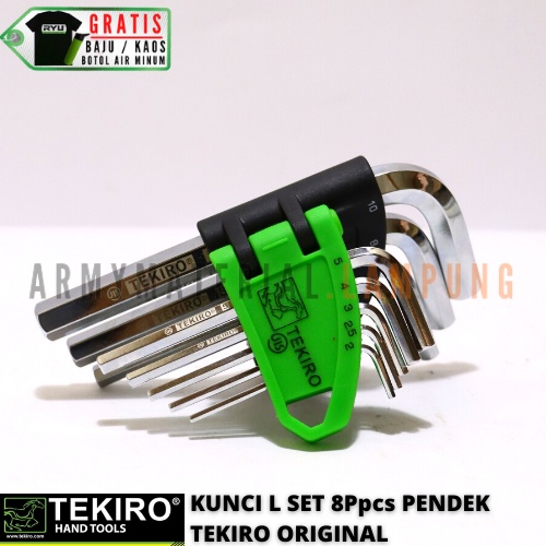 Kunci L Set Tekiro Original Kuncil L Set 2 - 10mm 8pcs Terbaru Hex Key Short Handtools Tekiro Kunci 