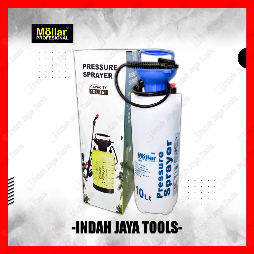 MOLLAR Pressure Sprayer 10 Liter Alat Semprot Hama Gendong Desinfektan