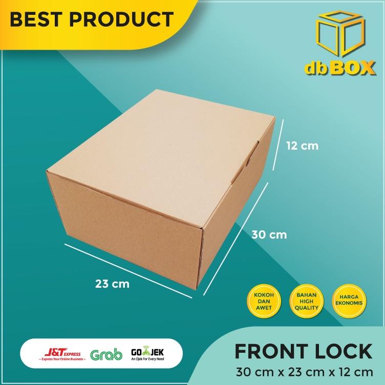 

(10Pcs) Kardus Uk.30X23X12 ....Die Cut Kotak Kue, Snack -Aksesoris-Dll Model Box Pizza
