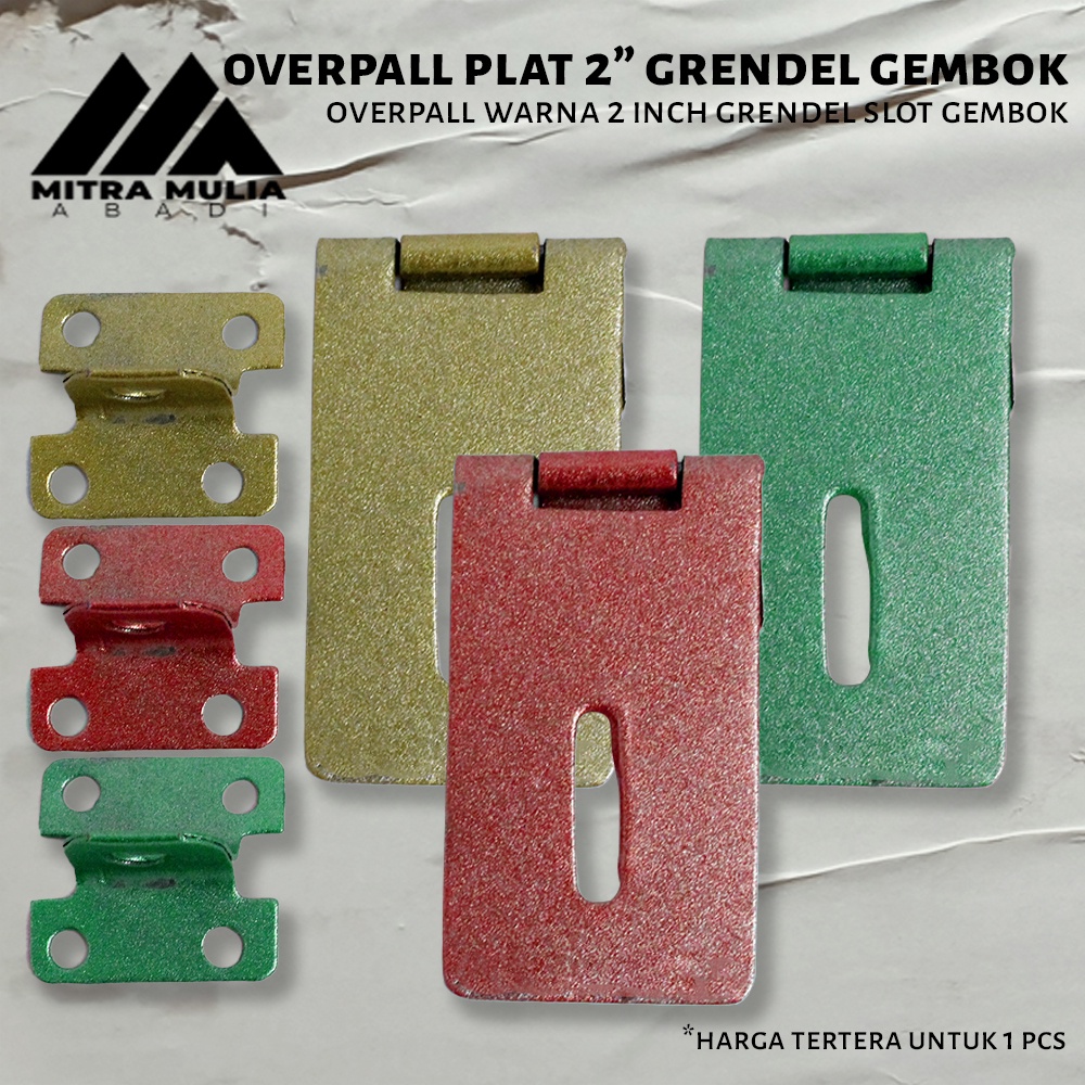 overpall plat 2” grendel gembok | overpall warna 2 inch grendel slot gembok | overval plat warna