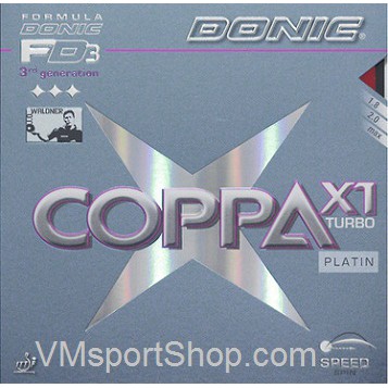 Donic Coppa X1 Turbo Platin - Karet Rubber Bet Bat Pingpong Tenis Meja