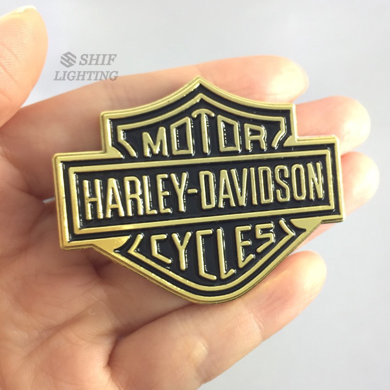 1Pc Stiker Emblem / Badge Motor Harley Davidson Bahan Metal