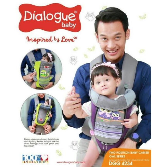 SALE.. SALE.. Gendongan Ransel Dua Posisi + Sirkulasi Udara Dialogue Owl Series DGG 4234