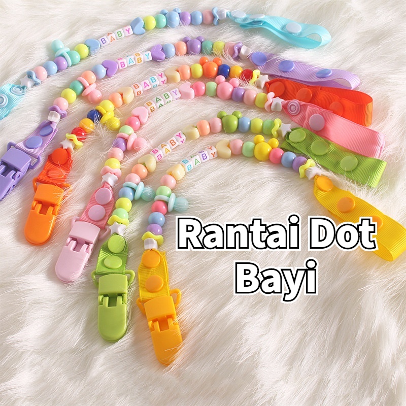 Empeng bayi tali gantungan gantungan empeng Aman untuk Anak Bayi Pacifier Holder Chain BPA Free tali