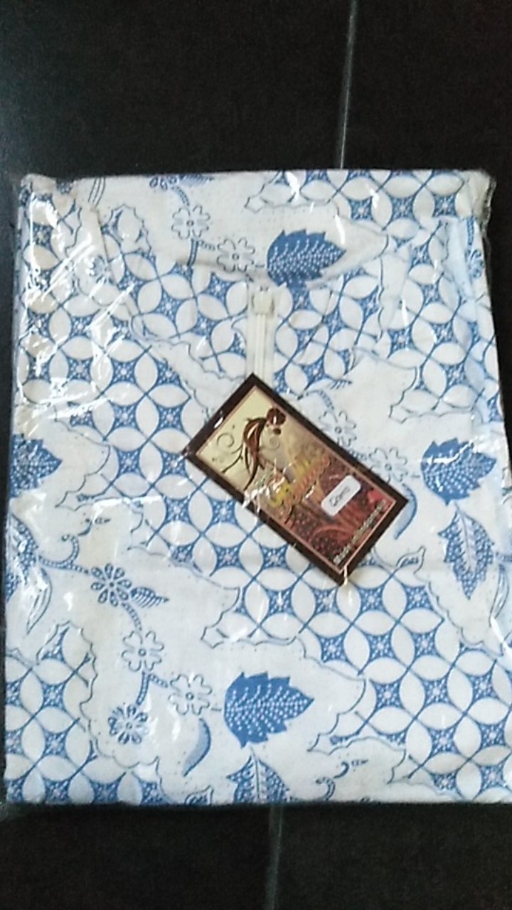 Gamis Zahra Biru Shibori Batik Indigo Sibori Handmade Muslim Long Maxi Seragam Pesta Kerja Kondangan