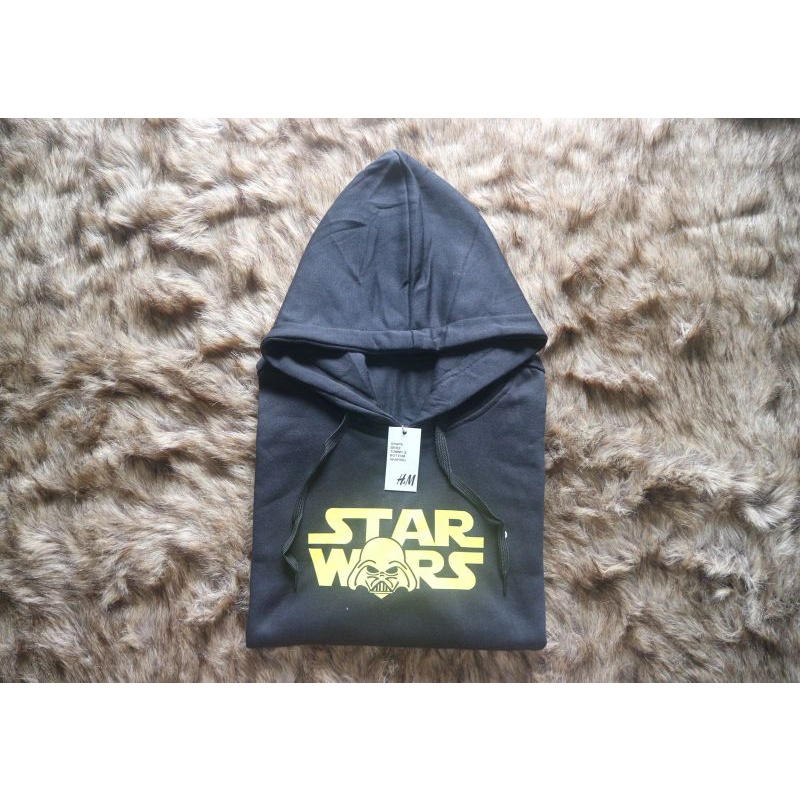 HOODIE H&amp;M STARWARS HITAM UNISEX