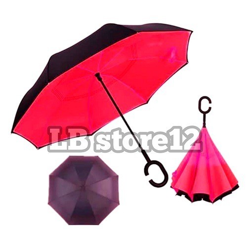 Kazbrella Payung Terbalik Gagang C / Reverse Umbrella / Payung Modern
