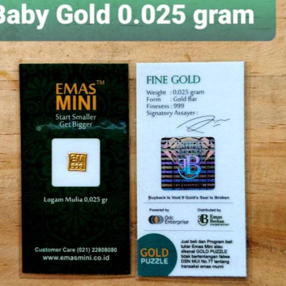 

emas mini 0.025 gr babygold
