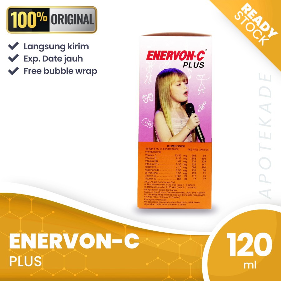 BISA COD!!! Enervon c plus sirup 120 ml multivitamin anak TERLARIS