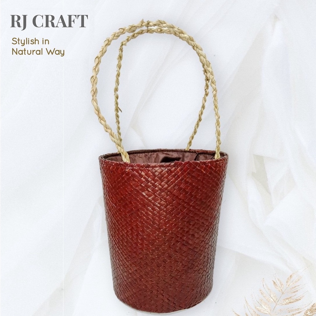 RJ CRAFT - Tas Parsel Anyaman Pandan Tas Ember Tas Bucket Tas Etnik Tas Handmade