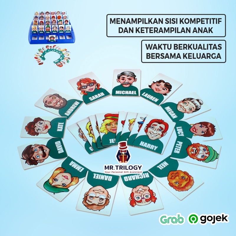 BOARD GAME WHO IS IT | MAINAN MELATIH OTAK ANAK , TEBAK SIAPA DIA ?