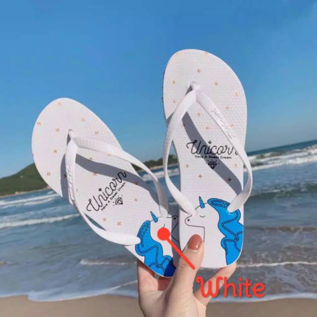 Big Sale Sandal Wanita Unicorn Model New Motif Kuda