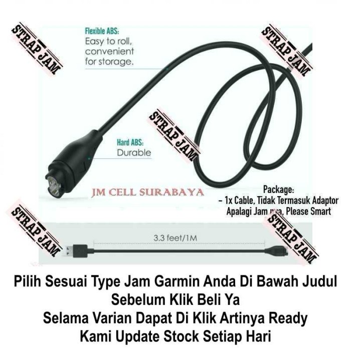 Cable Kabel Charging Charge Khusus Untuk Jam Tangan Smartwatch Garmin - Fenix 5/5s/5x