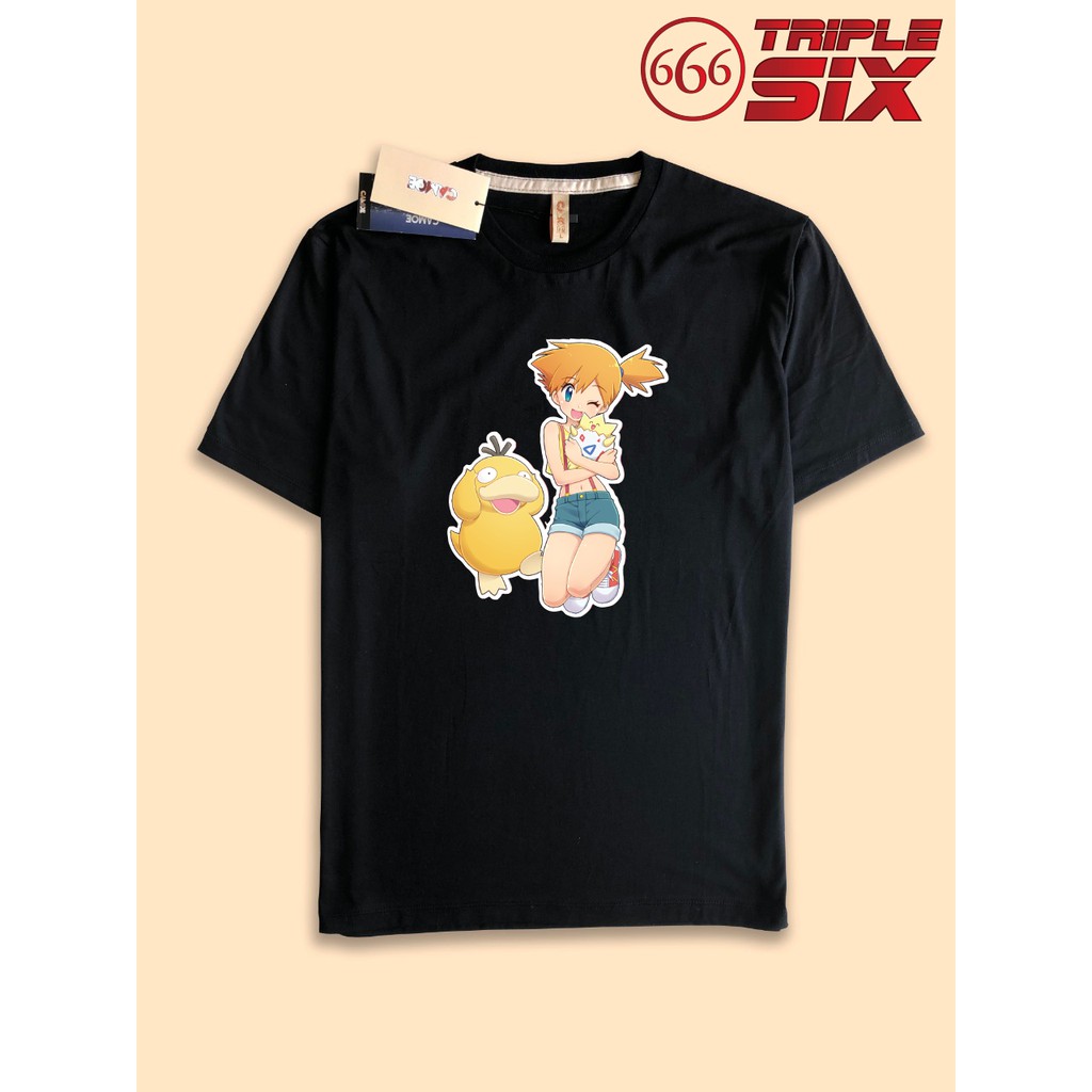 Kaos Tshirt Anime Pokemon Misty Togepi Psyduck