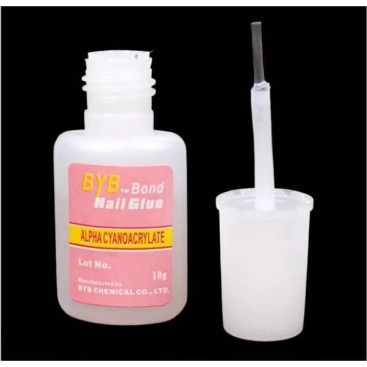 Nail Glue Brush/Lem Kuku Bentuk Kuas/lem kuku palsu/nail glue BYB 10gr