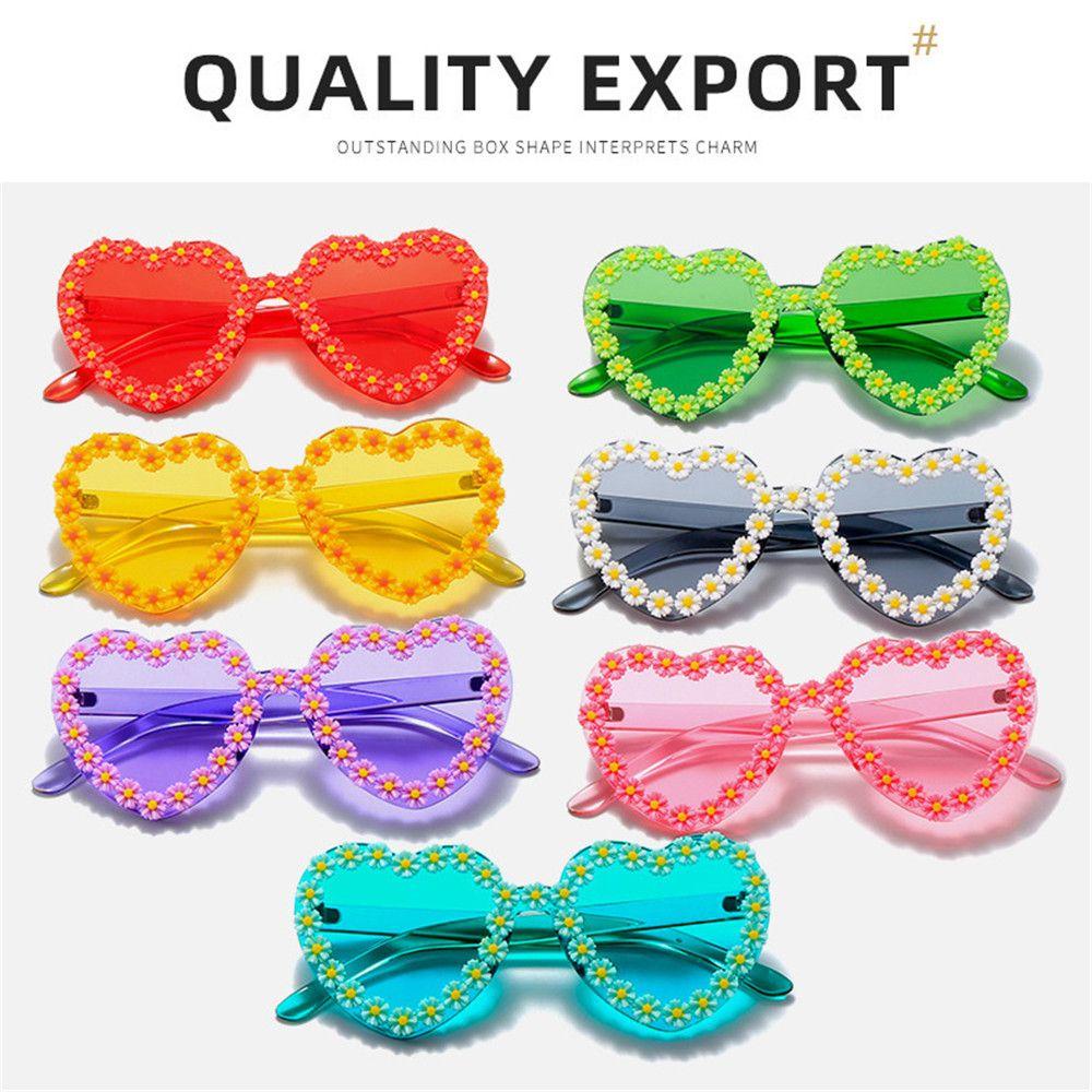 Lily Kacamata Berbentuk Hati Vintage Wanita Cinta Hati Sunglasses Eyewear