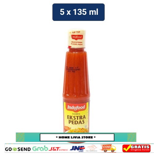 

Indofood Sambal Pedas Botol 5 x 135 mL