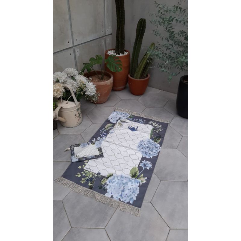 Sajadah Cordova Dewasa "GREY Hydrangea" 102x62
