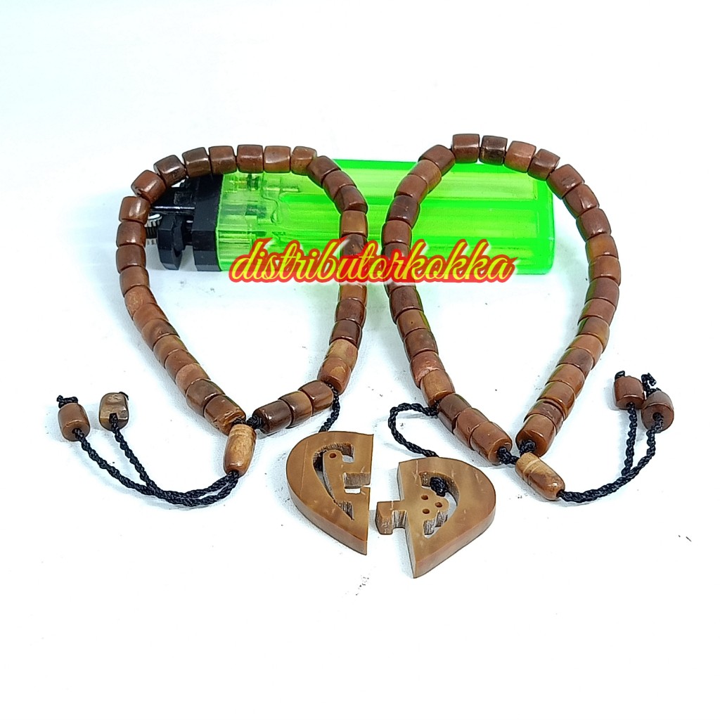 GELANG koka ASLI LOVE KUNCI COKLAT kaukah koka kokkah kauka kaokah