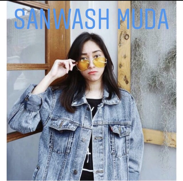 Jaket Jeans SnowBlack Pria dan Wanita Premium Quality