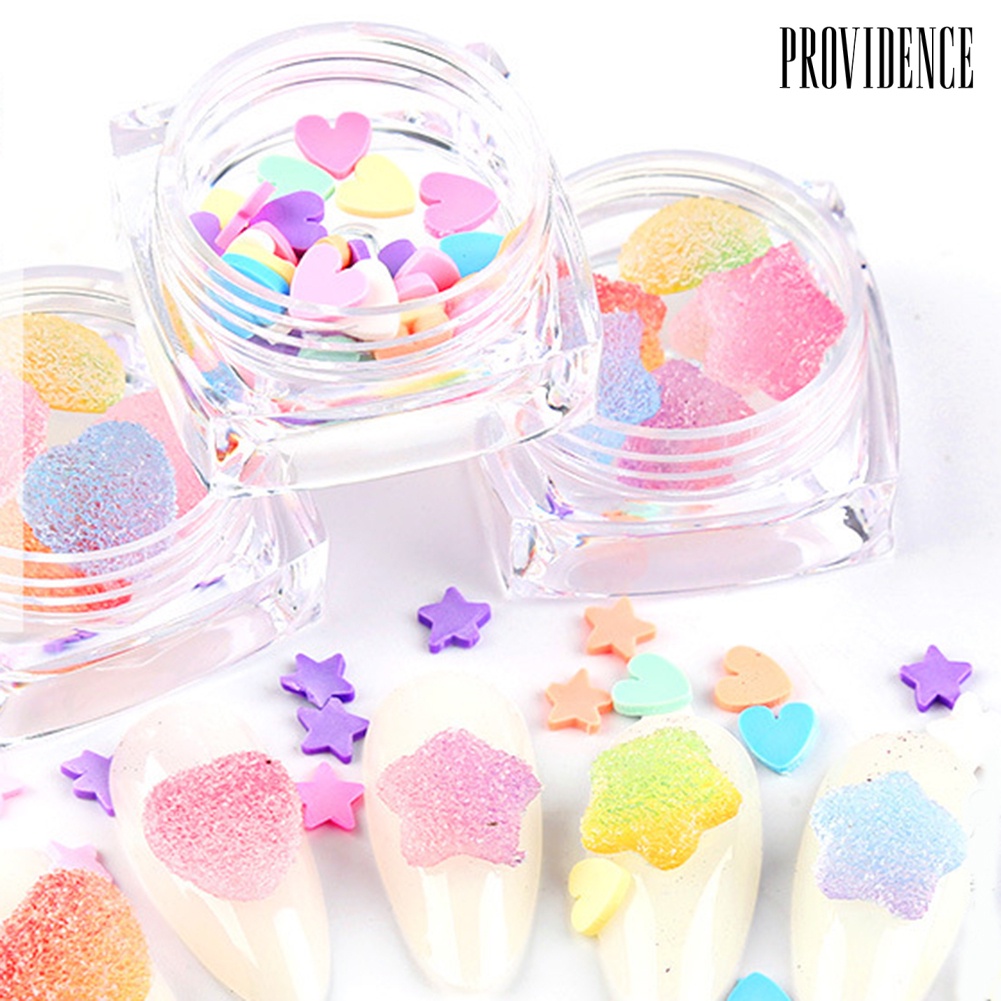 Providence 2 Boxs Mixed Color Fudge Shape Peach Heart DIY Nail Art Decorations Accessories